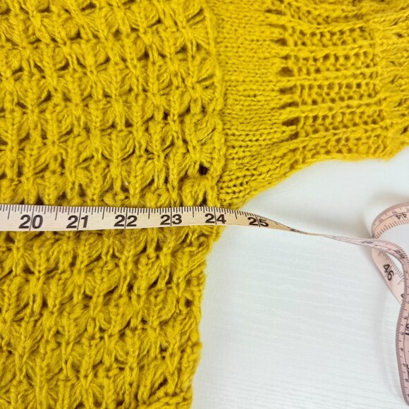 Free People Chunky Knit Deep V-Neck Sweater Pullover - Picture 6 of 8